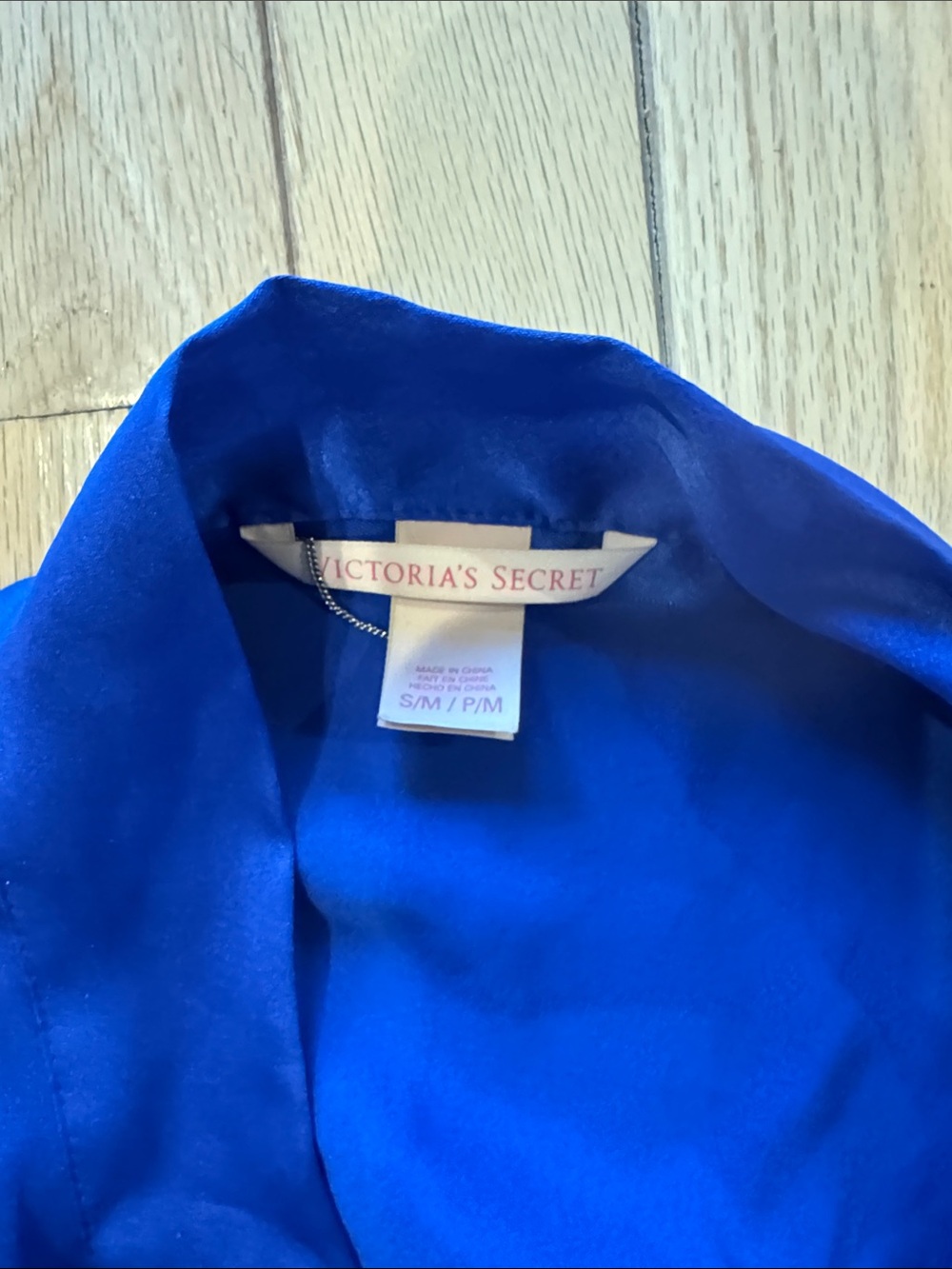 Victoria Secret Royal Blue Silk Robe - Picture 2 of 2